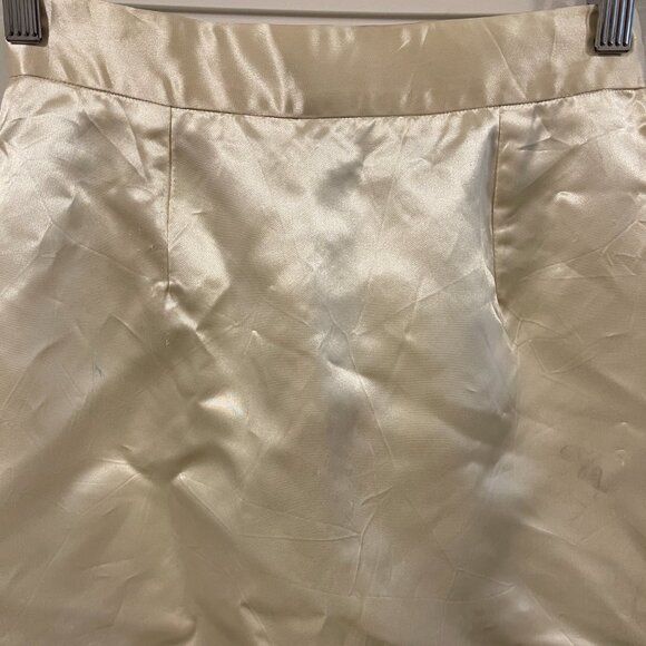 Vintage Satin Fringe Skirt - Picture 4 of 7